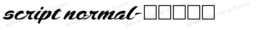 script normal字体转换